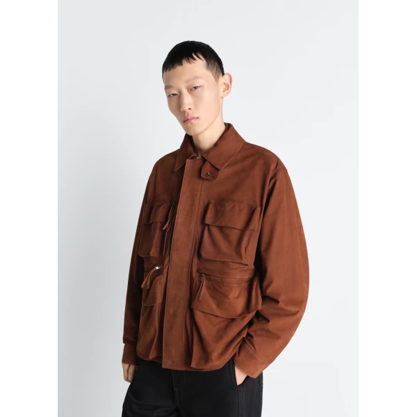 Lemaire Reporter Jacket in Nubuck - Jackets - Parisian Minimalist Luxury at Luxury Shoes 