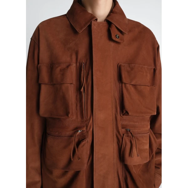 Lemaire Reporter Jacket in Nubuck - Jackets - Parisian Minimalist Luxury at Luxury Shoes 