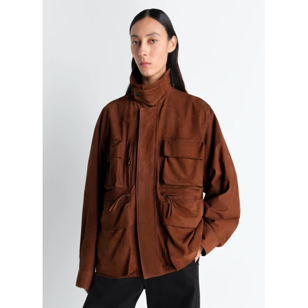 Lemaire Reporter Jacket in Nubuck - Jackets - Parisian Minimalist Luxury at Luxury Shoes 