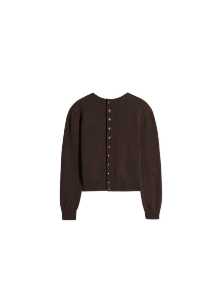 Lemaire Reversible Buttoned Sweater in Cashmere Wool - Knitwear - Parisian Minimalist Luxury at Luxury Shoes 