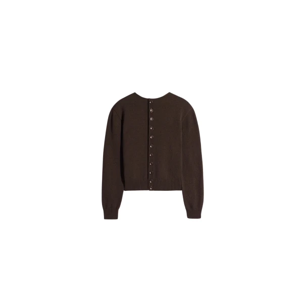 Lemaire Reversible Buttoned Sweater in Cashmere Wool - Knitwear - Parisian Minimalist Luxury at Luxury Shoes 