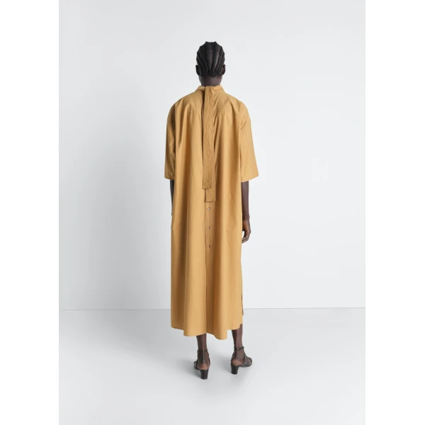 Lemaire Reversible Tube Dress in Washed Cotton Silk - Dresses - Parisian Minimalist Luxury at Luxury Shoes 