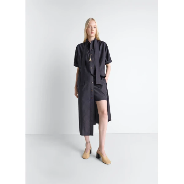Lemaire Reversible Tube Dress in Washed Cotton Silk - Dresses - Parisian Minimalist Luxury at Luxury Shoes 