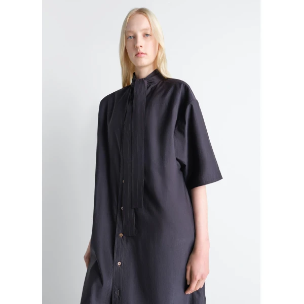 Lemaire Reversible Tube Dress in Washed Cotton Silk - Dresses - Parisian Minimalist Luxury at Luxury Shoes 