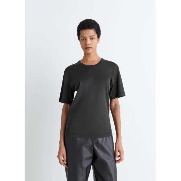 Lemaire Rib T-shirt in Jersey - Tops - Parisian Minimalist Luxury at Luxury Shoes 