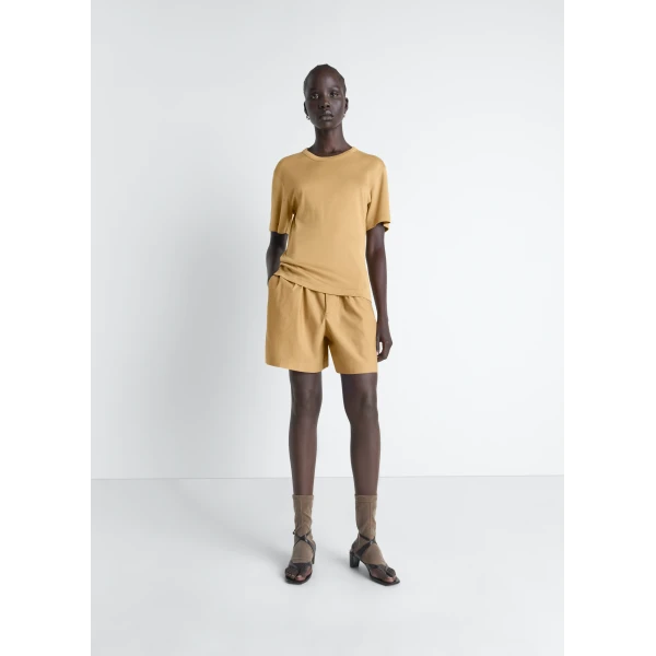 Lemaire Rib T-shirt in Jersey - Tops - Parisian Minimalist Luxury at Luxury Shoes 