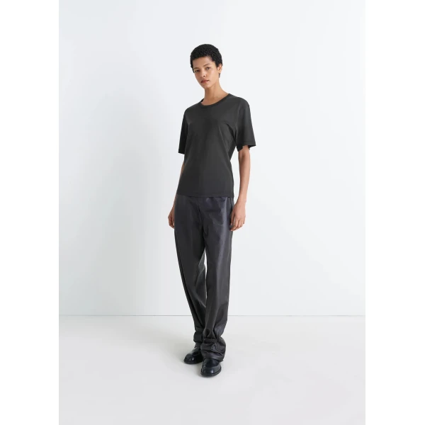 Lemaire Rib T-shirt in Jersey - Tops - Parisian Minimalist Luxury at Luxury Shoes 