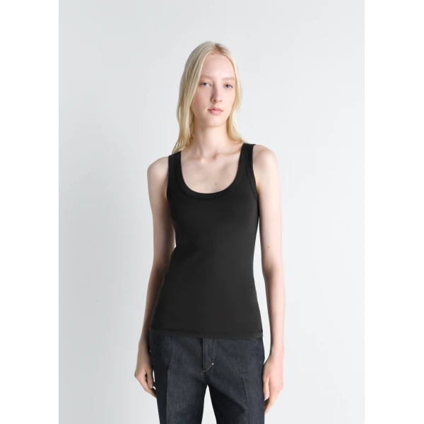 Lemaire Rib Tank Top in Jersey - Tops - Parisian Minimalist Luxury at Luxury Shoes 