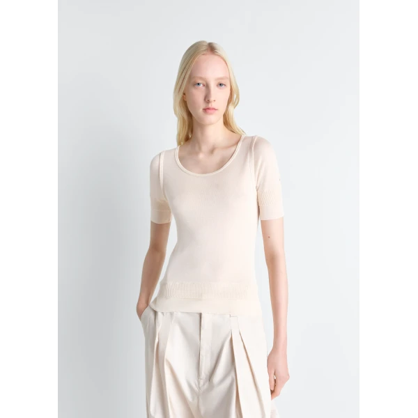 Lemaire Seamless Trompe L'oeil Top in Viscose Silk - Tops - Parisian Minimalist Luxury at Luxury Shoes 