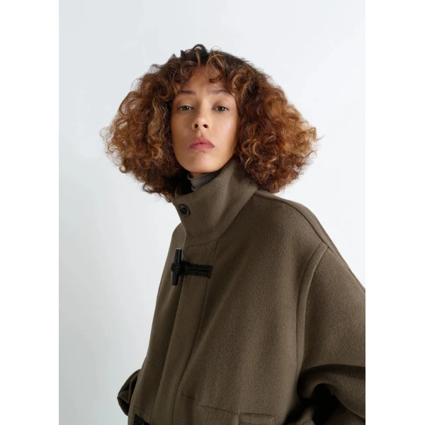 Lemaire Short Duffle Coat in Wool - Coats - Parisian Minimalist Luxury at Luxury Shoes 