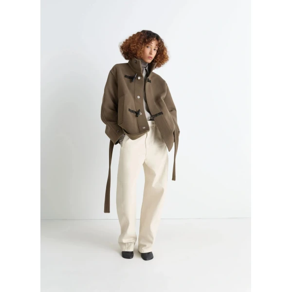 Lemaire Short Duffle Coat in Wool - Coats - Parisian Minimalist Luxury at Luxury Shoes 
