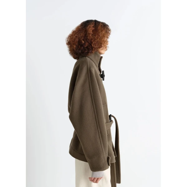 Lemaire Short Duffle Coat in Wool - Coats - Parisian Minimalist Luxury at Luxury Shoes 