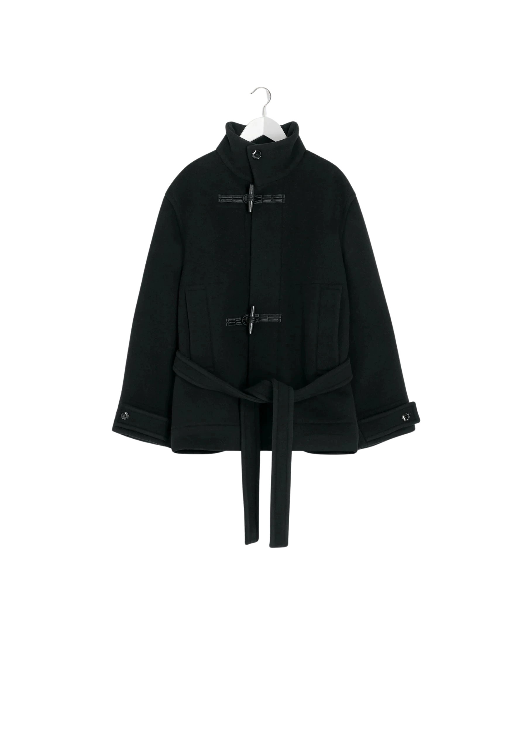 Lemaire Short Duffle Coat in Wool - Coats - Parisian Minimalist Luxury at Luxury Shoes 