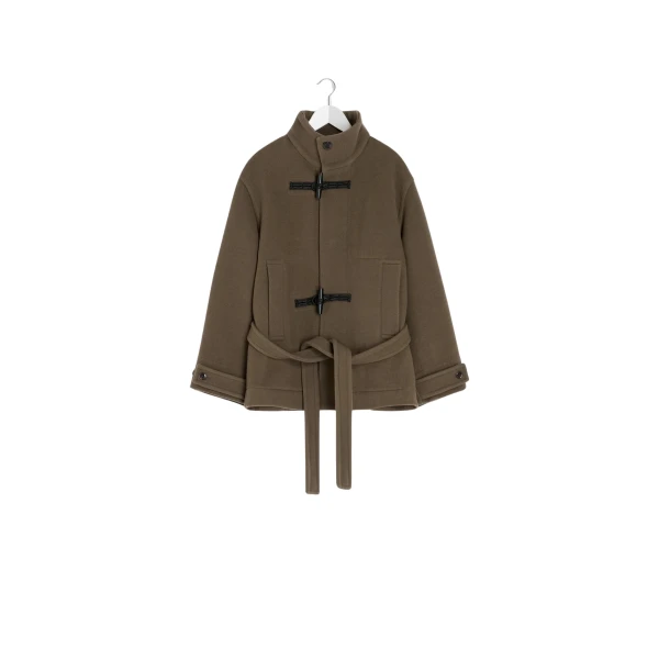 Lemaire Short Duffle Coat in Wool - Coats - Parisian Minimalist Luxury at Luxury Shoes 