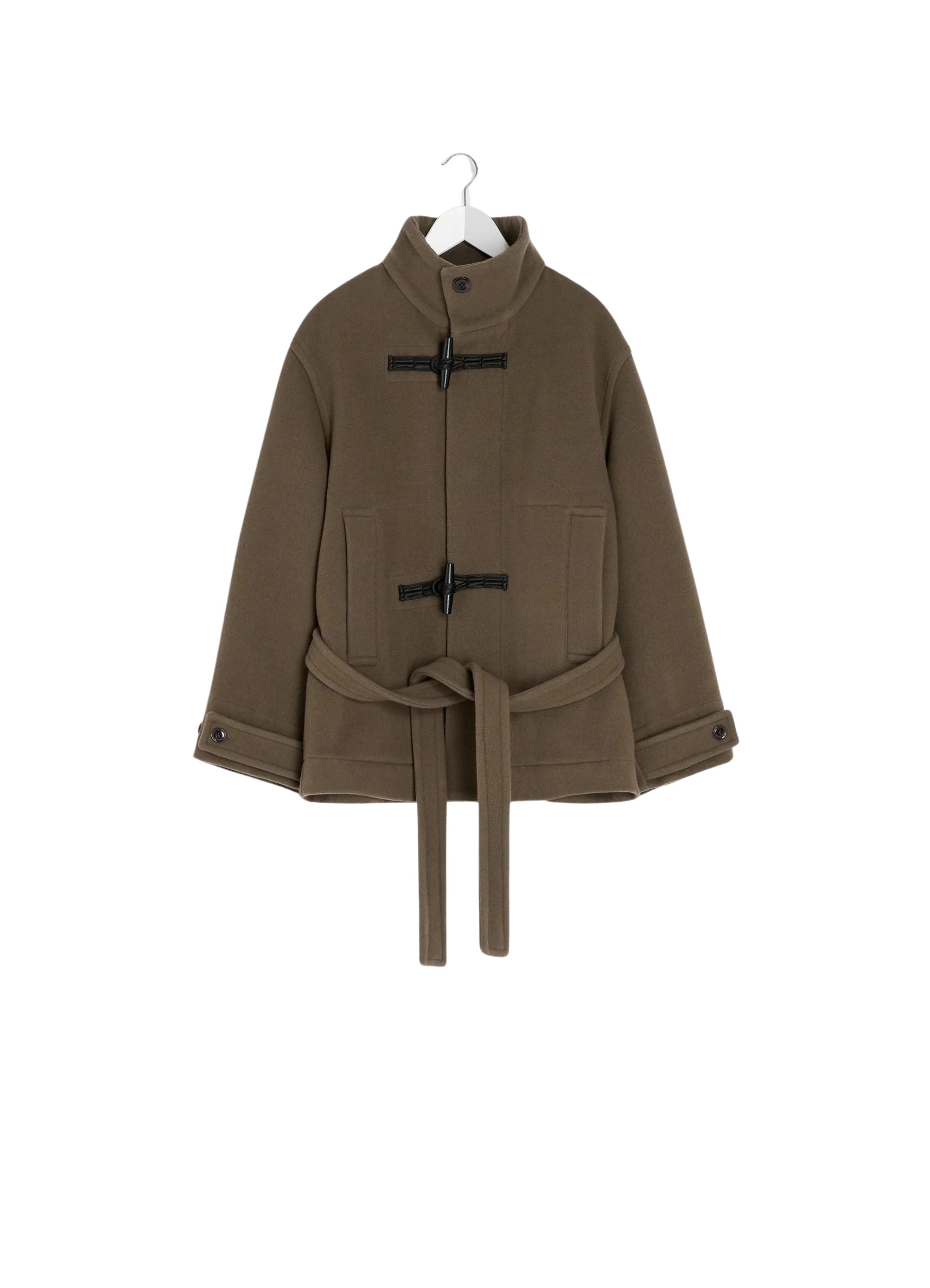 Lemaire Short Duffle Coat in Wool - Coats - Parisian Minimalist Luxury at Luxury Shoes 