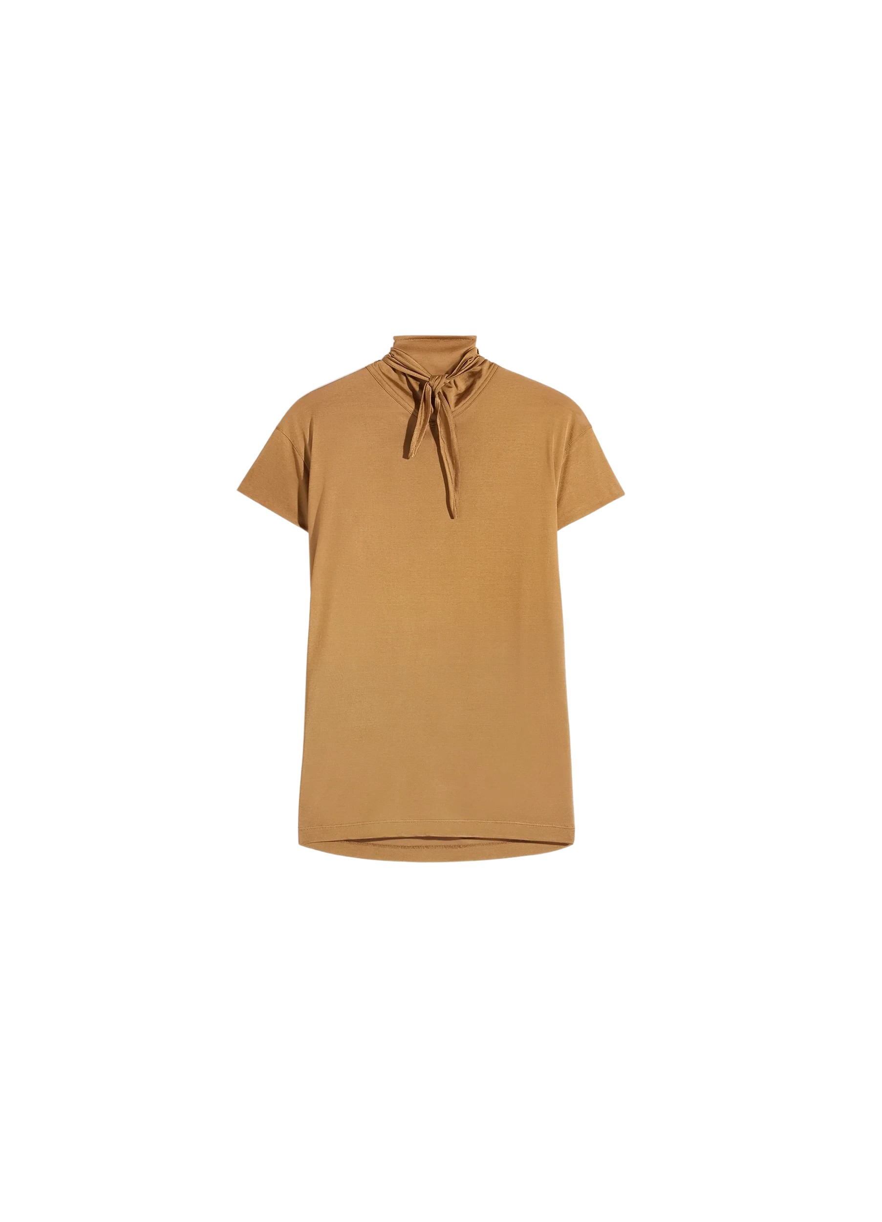 Lemaire Short Sleeve Foulard Top in Viscose Cotton Jersey - Tops - Parisian Minimalist Luxury at Luxury Shoes 