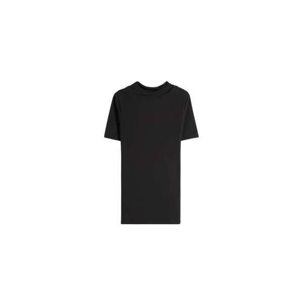 Lemaire Short Sleeve Twisted Top in Jersey - Tops - Parisian Minimalist Luxury at Luxury Shoes 
