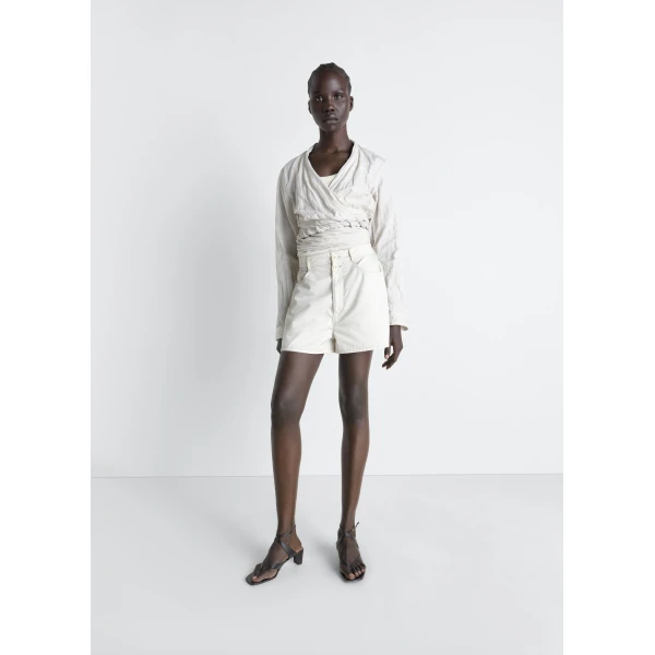 Lemaire Shorts in Cotton Twill - Shorts - Parisian Minimalist Luxury at Luxury Shoes 