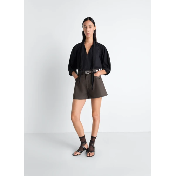 Lemaire Shorts in Cotton Twill - Shorts - Parisian Minimalist Luxury at Luxury Shoes 
