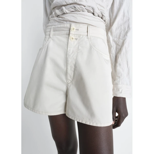 Lemaire Shorts in Cotton Twill - Shorts - Parisian Minimalist Luxury at Luxury Shoes 