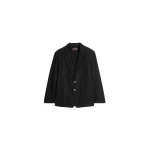 Lemaire Single Breasted Tailored Jacket in Denim - Jackets - Parisian Minimalist Luxury at Luxury Shoes 
