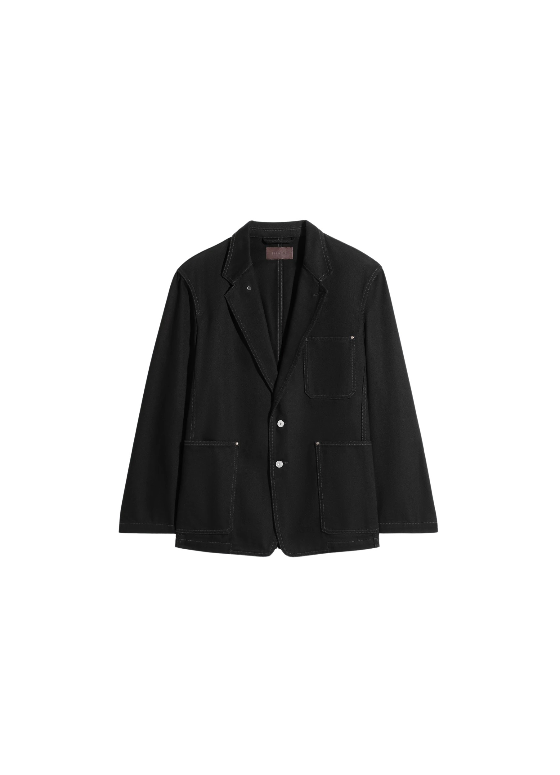 Lemaire Single Breasted Tailored Jacket in Denim - Jackets - Parisian Minimalist Luxury at Luxury Shoes 