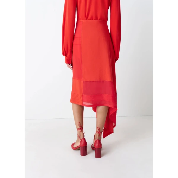 Lemaire Skirt with Pleats in Silk - Skirts - Parisian Minimalist Luxury at Luxury Shoes 