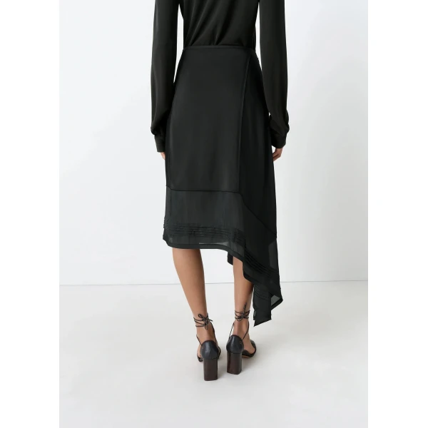 Lemaire Skirt with Pleats in Silk - Skirts - Parisian Minimalist Luxury at Luxury Shoes 