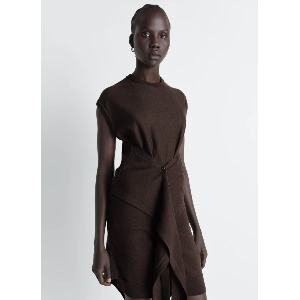 Lemaire Sleeveless Buttoned Top in Merino Blend - Tops - Parisian Minimalist Luxury at Luxury Shoes 