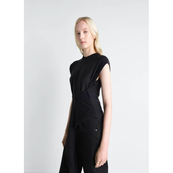 Lemaire Sleeveless Buttoned Top in Merino Blend - Tops - Parisian Minimalist Luxury at Luxury Shoes 