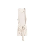 Lemaire Sleeveless Wrap Top in Viscose Crepe Jersey - Tops - Parisian Minimalist Luxury at Luxury Shoes 
