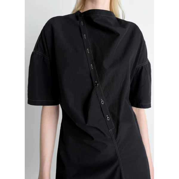 Lemaire Soft Collar Dress in Crepe Cotton - Dresses - Parisian Minimalist Luxury at Luxury Shoes 