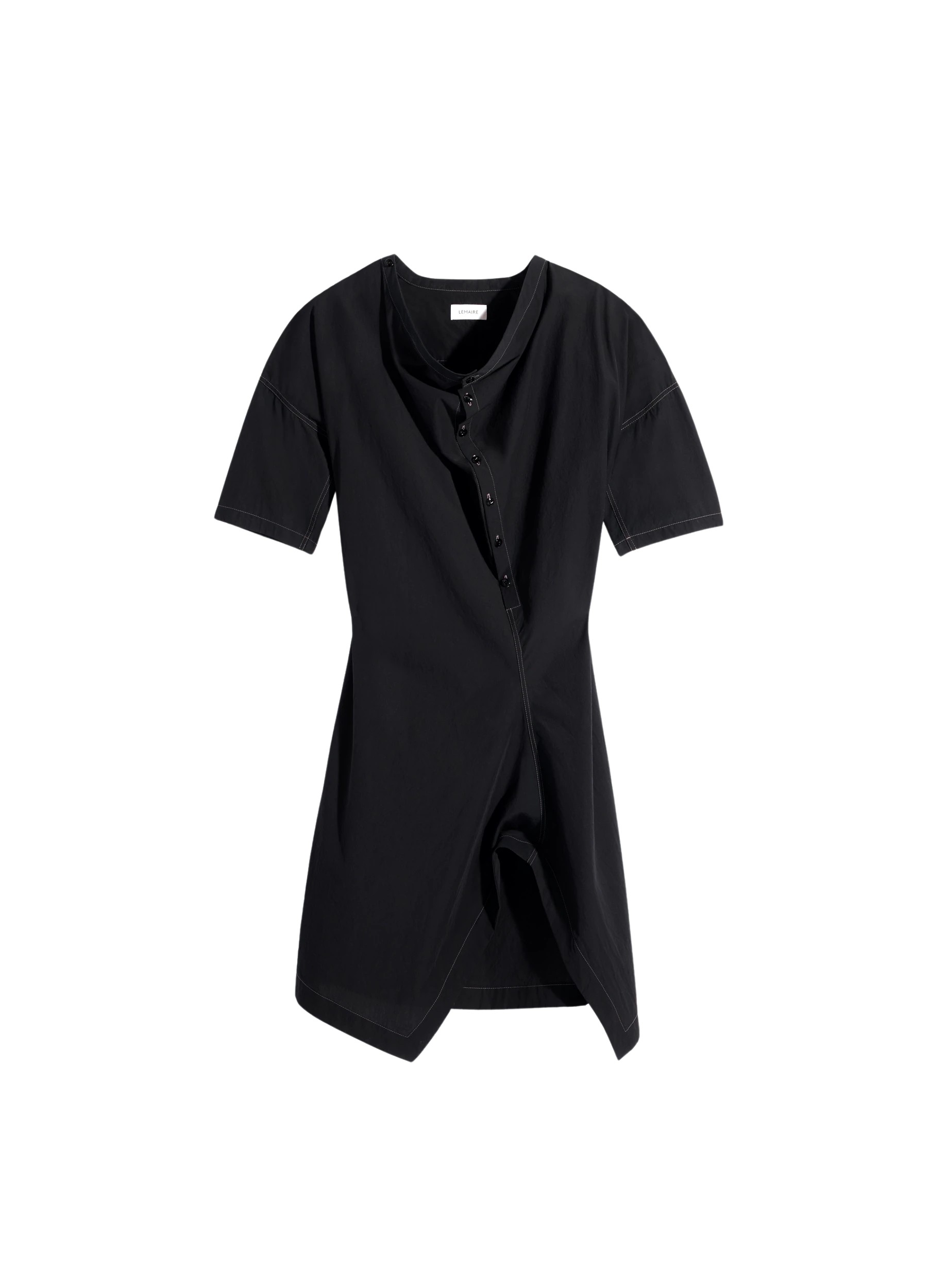 Lemaire Soft Collar Dress in Crepe Cotton - Dresses - Parisian Minimalist Luxury at Luxury Shoes 