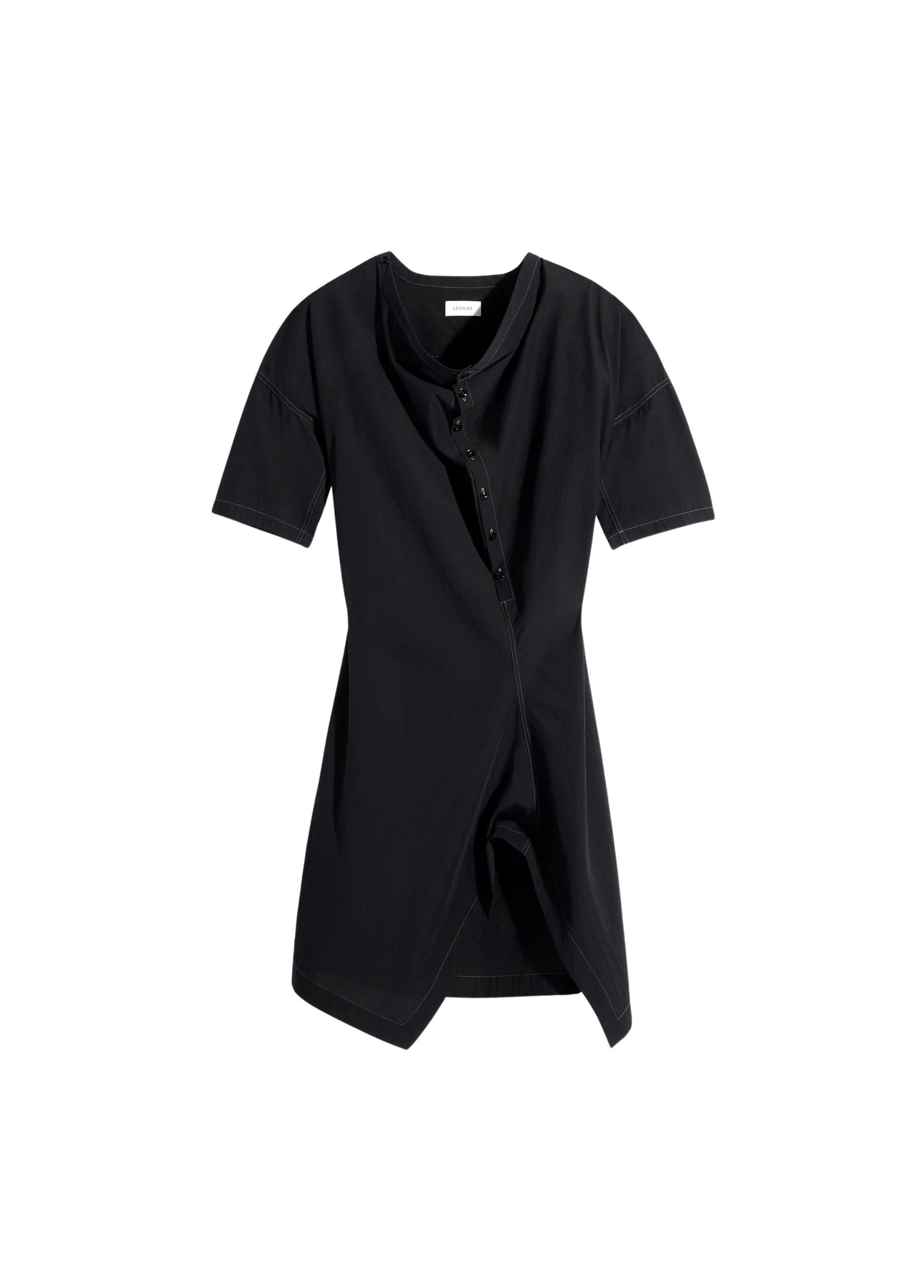 Lemaire-Soft-Collar-Dress-in-Crepe-Cotton-coveti98697_nobg Lemaire Soft Collar Dress in Crepe Cotton - Dresses - Parisian Minimalist Luxury at Luxury Shoes