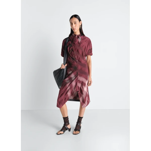 Lemaire Soft Collar Dress in Viscose Cotton - Dresses - Parisian Minimalist Luxury at Luxury Shoes 