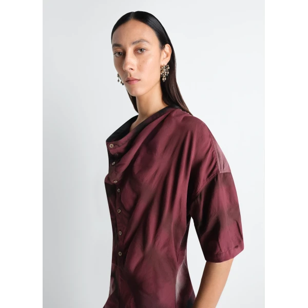 Lemaire Soft Collar Dress in Viscose Cotton - Dresses - Parisian Minimalist Luxury at Luxury Shoes 
