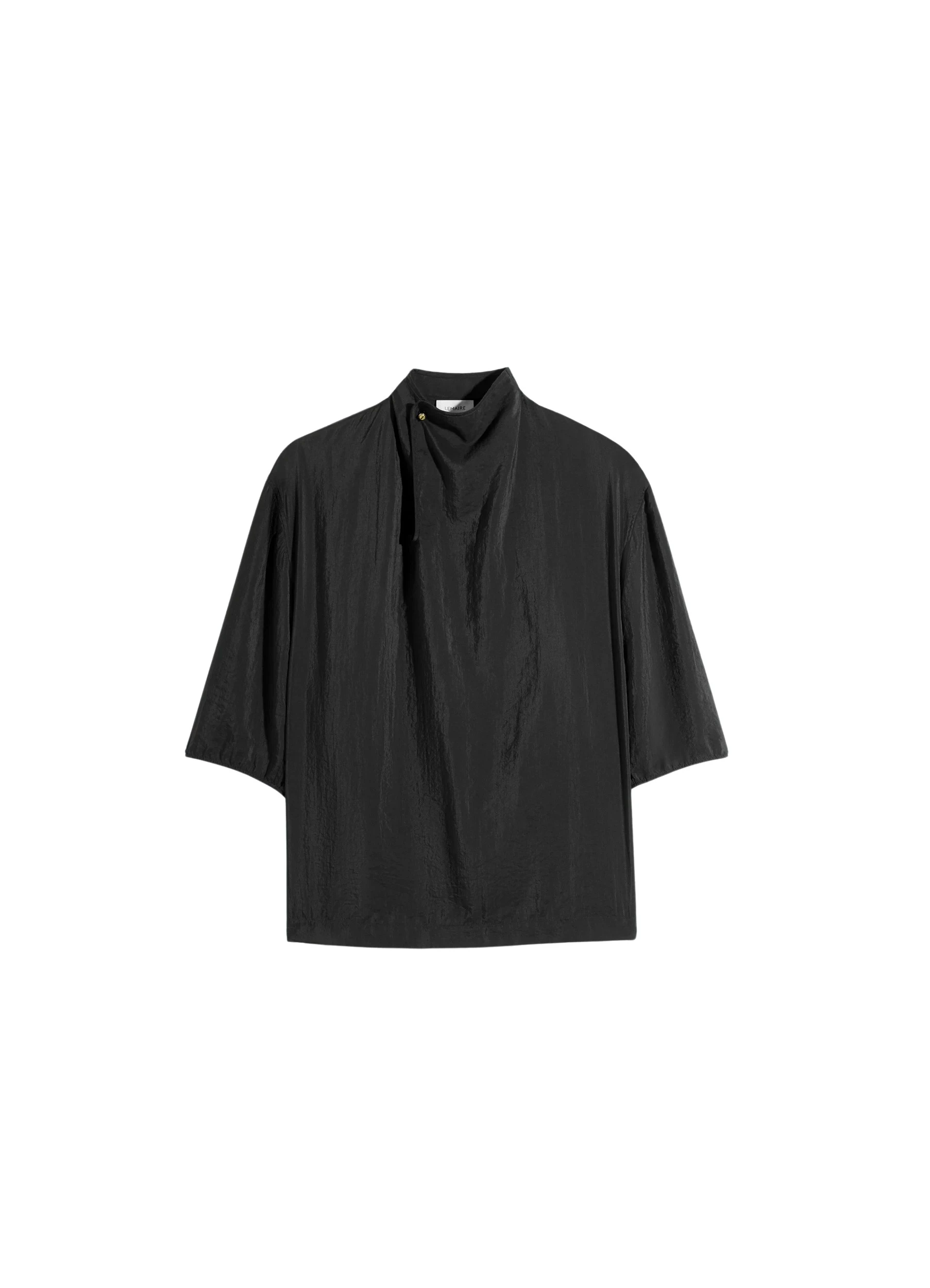 Lemaire-Soft-Collar-Top-in-Dry-Silk-coveti-618725_nobg Lemaire Soft Collar Top in Dry Silk - Tops - Parisian Minimalist Luxury at Luxury Shoes