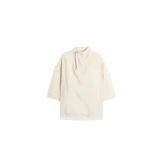 Lemaire Soft Collar Top in Dry Silk - Tops - Parisian Minimalist Luxury at Luxury Shoes 