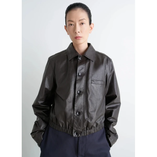 Lemaire Soft Leather Blouson - Jackets - Parisian Minimalist Luxury at Luxury Shoes 