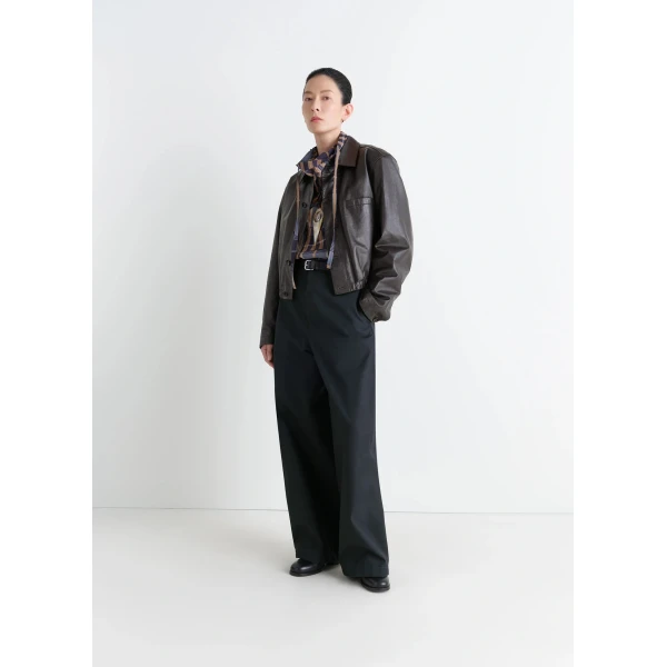Lemaire Soft Leather Blouson - Jackets - Parisian Minimalist Luxury at Luxury Shoes 