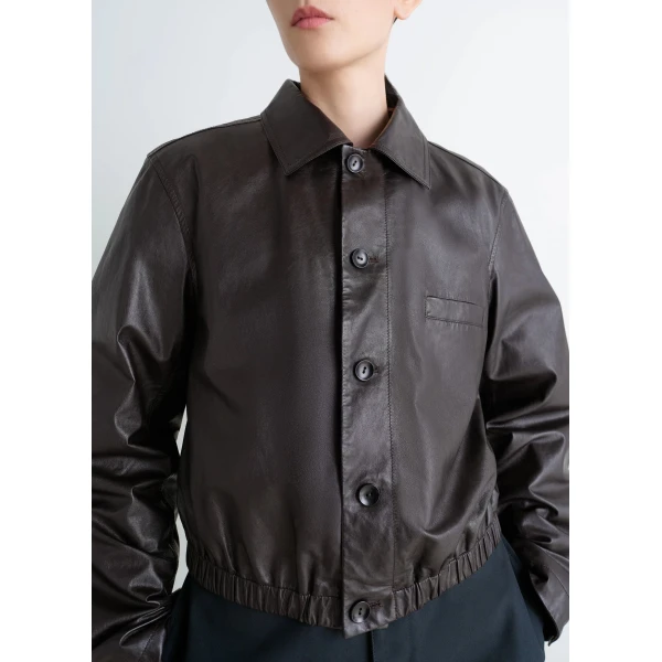 Lemaire Soft Leather Blouson - Jackets - Parisian Minimalist Luxury at Luxury Shoes 