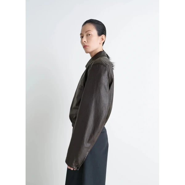 Lemaire Soft Leather Blouson - Jackets - Parisian Minimalist Luxury at Luxury Shoes 