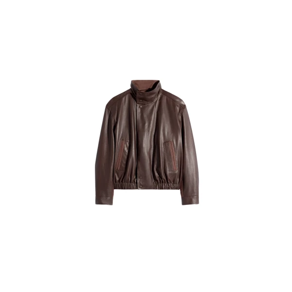 Lemaire Soft Leather Blouson in Leather - Jackets - Parisian Minimalist Luxury at Luxury Shoes 