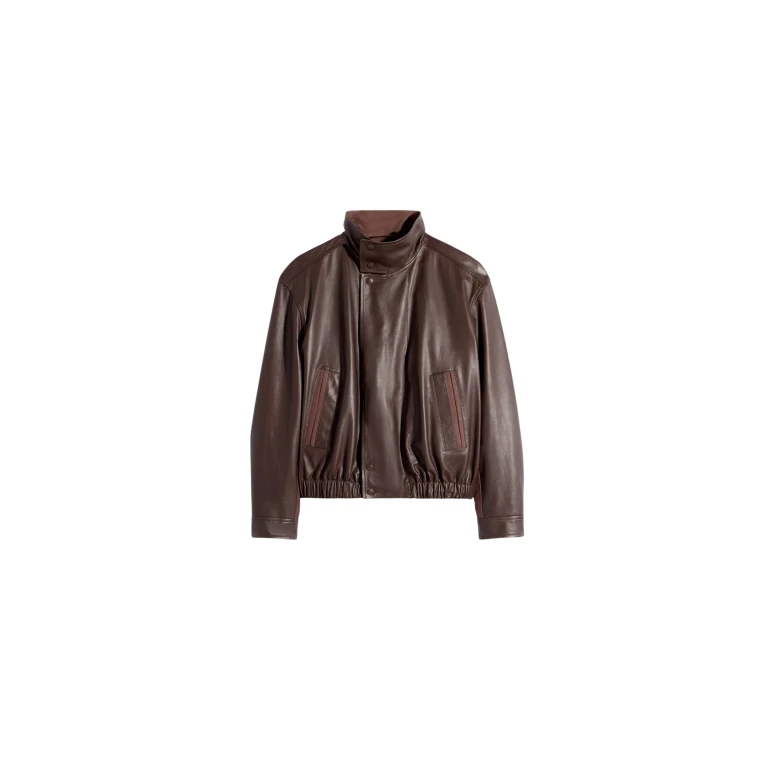 Lemaire Soft Leather Blouson in Leather - Jackets - Parisian Minimalist Luxury at Luxury Shoes 