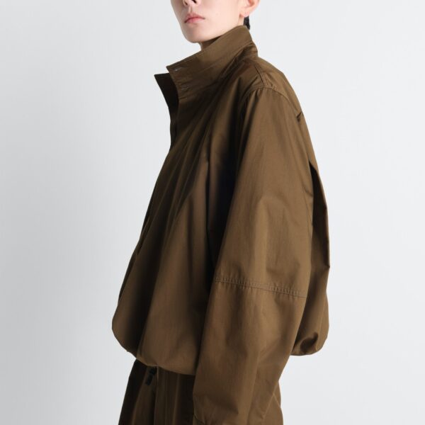 Lemaire Soft Pleated Blouson in Cotton Satin Jacket, view 5