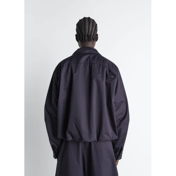 Lemaire Soft Pleated Blouson in Cotton Satin - Jackets - Parisian Minimalist Luxury at Luxury Shoes 