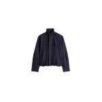 Lemaire Soft Pleated Blouson in Cotton Satin - Jackets - Parisian Minimalist Luxury at Luxury Shoes 