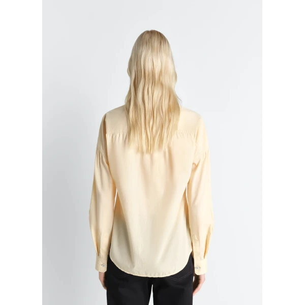 Lemaire Soft Pointed Collar Shirt in Washed Cotton Muslin - Tops - Parisian Minimalist Luxury at Luxury Shoes 