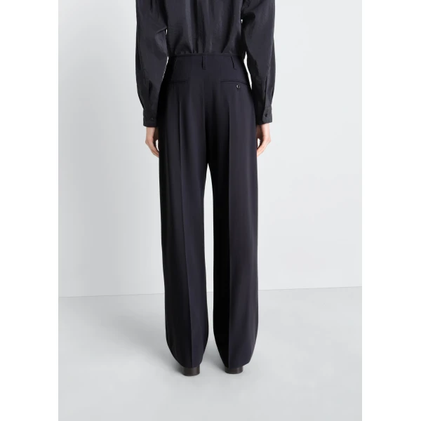 Lemaire Soft Tailored Pants in Wool Crepe - Pants - Parisian Minimalist Luxury at Luxury Shoes 