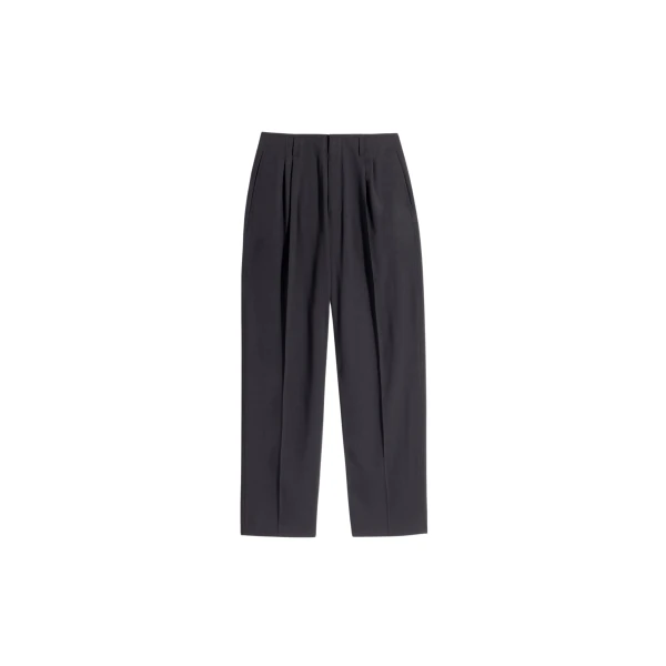 Lemaire Soft Tailored Pants in Wool Crepe - Pants - Parisian Minimalist Luxury at Luxury Shoes 